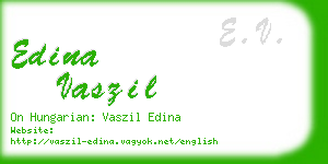 edina vaszil business card